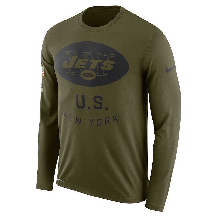 Men's New York Jets Nike Salute to Service Sideline Legend Performance Long Sleeve T-Shirt Olive,We sell and wholesale Men's New York Jets Nike Salute to Service Sideline Legend Performance Long Sleeve T-Shirt Olive on line form chian!